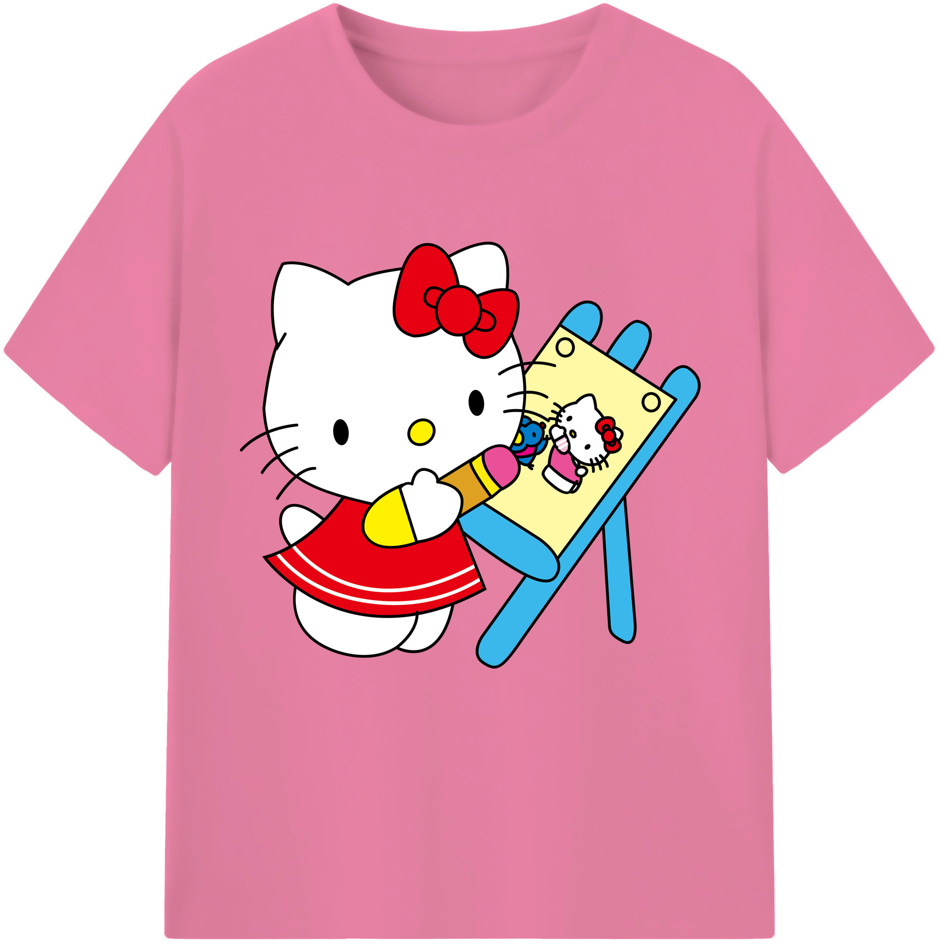 （画像用） Hello Kitty ハローキティ 綿100％半袖Tシャツ（フロントプリント）